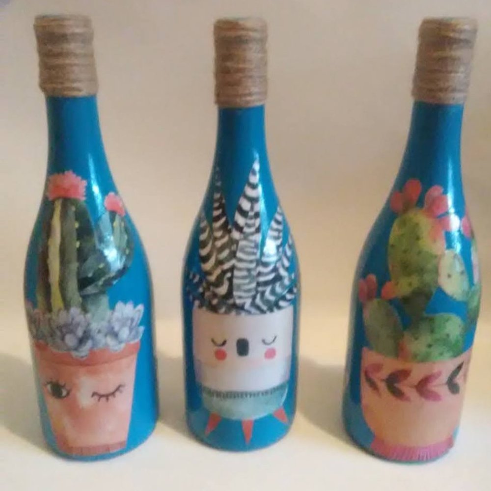 Succulents Bottle Set